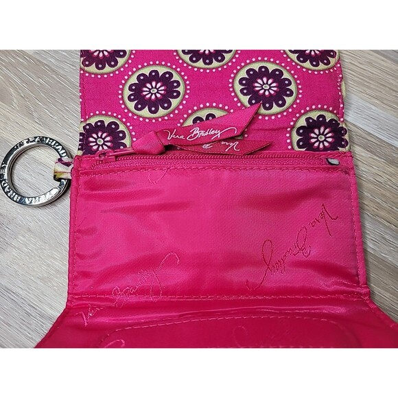 Vera Bradley Quick Swipe ID Wallet In Very Berry Pattern Pink Paisley NEW - Picture 5 of 9